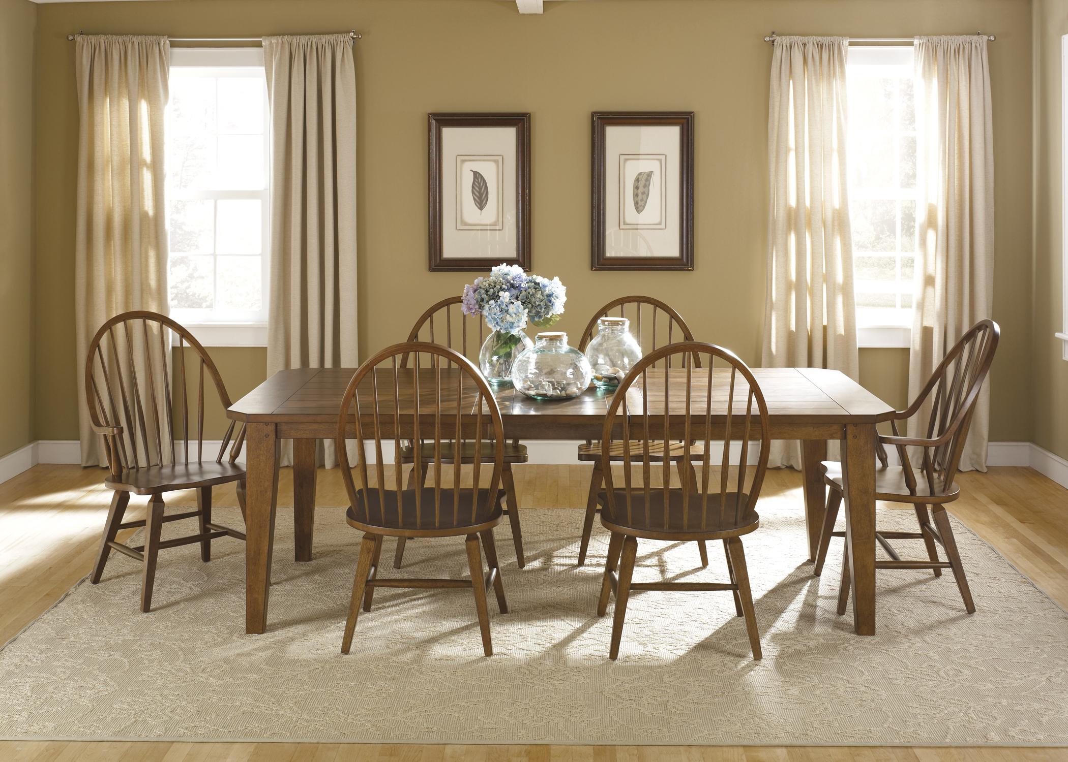 Broyhill attic heirlooms windsor side chair in rustic 2025 oak set of 2